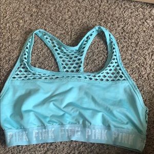 Pink sports bra